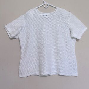 JK America Top Women's Size 26/28 White Plus Size Blouse Career Boho